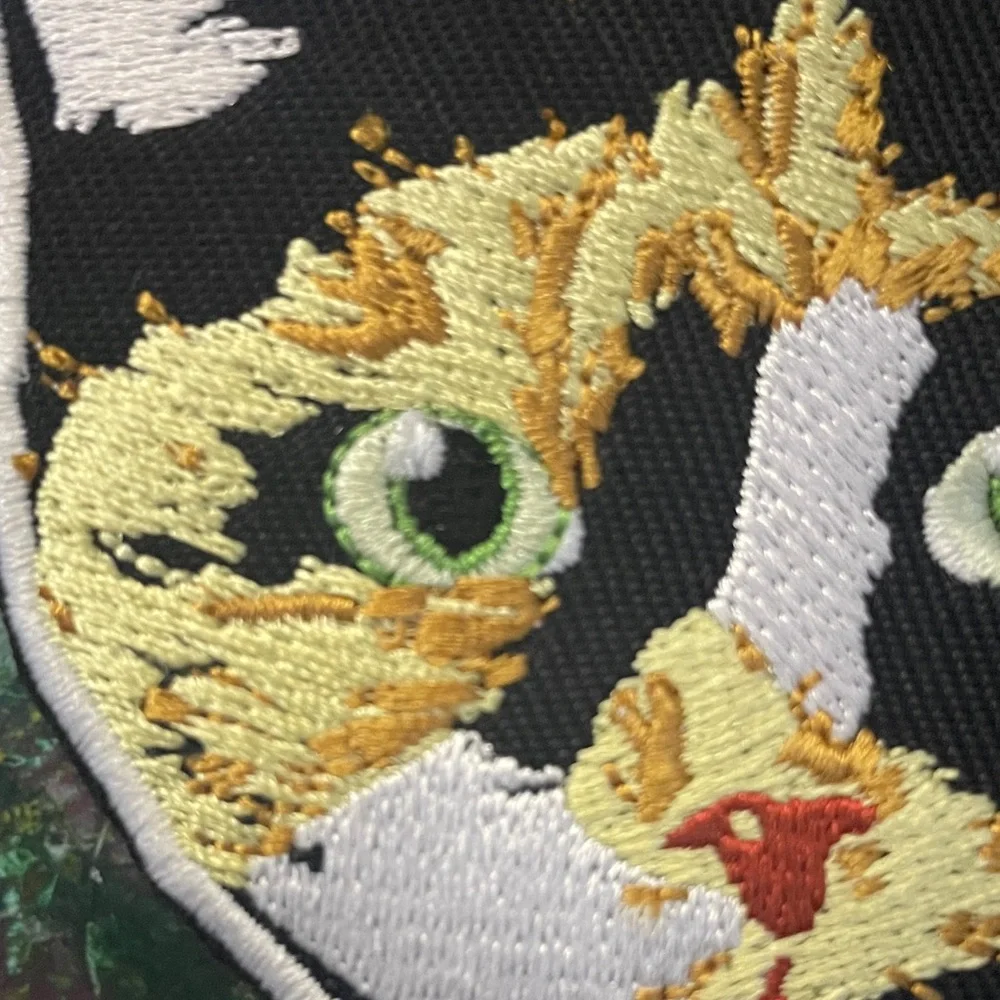 Charming Cat Face Embroidered Patch
